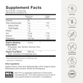 HumanN HeartGreens | Superfood Organic Powder with Wheatgrass, Kale, Spinach, and Spirulina, USDA Organic Non-GMO, from The Makers of SuperBeets (Green Apple Flavor, 5.29-Ounce