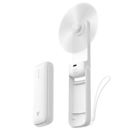 Aecooly Slim Portable Fan 2 Pack, Thin Handheld Fan, USB Rechargeable Mini Personal [24H Max Cooling Time], Battery Powered Small Foldable Pocket for Travel, Summer, Gifts for Women, Girls -White