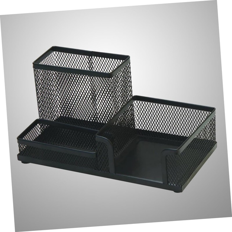 TEHAUX Metal Mesh Desk Organizer Sturdy Storage Case for Office