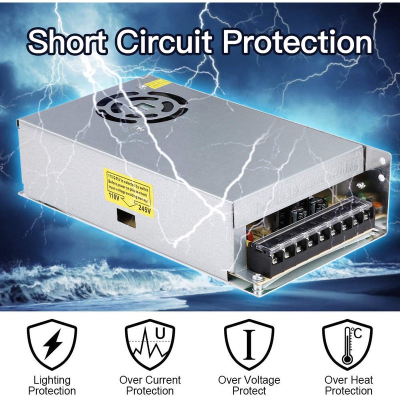20A 250W 12V DC Power Supply, Universal Regulated Switching AC