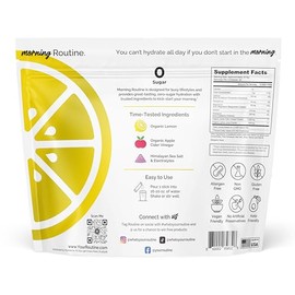 ROUTINE Morning Daily Hydration Electrolyte Drink Mix - Lemon Flavor