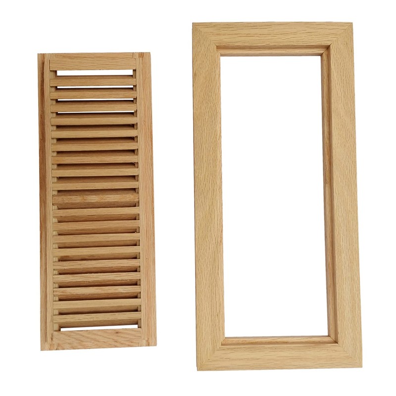 Homewell White Oak Wood Floor Register Vent, Flush Mount with