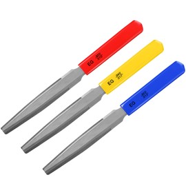 Tarpop 3 Pieces Tapered Guitar Nut Files Nut Slotting Files Set Double Edge Fret File Electric Guitar Fret Tools Fret Crowning Files for Bass (Guitar)