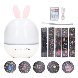 Kids Night Light Projector Star Sky Night Light Music Box Adjustable Color Remote Control Kids Night Light for Bedroom Cute Bunny