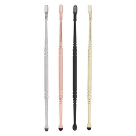 Earpick Ear Wax Remover Set, 4 Colours, 360° Spiral Earwax Remover Cleaning Tool, Stainless Steel Double Head Earwax Remover Set, Ear Curette Earwax Remover Tool