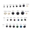 370 PCS 5mm-20mm Solid Black Eyes with Washers, Colorful Craft