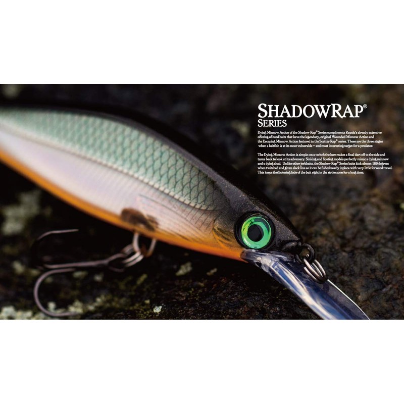 Rapala Shadow Rap Shad Lure with Two No. 6 Hooks,