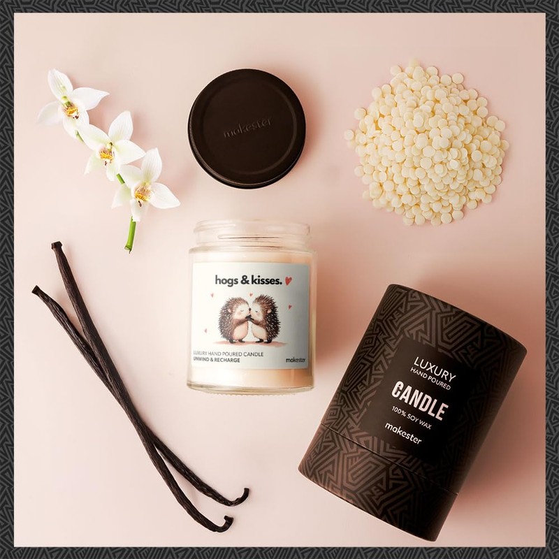 Hedgehog Gifts - Luxury Soy Wax - Vanilla, Jasmine, Sugared