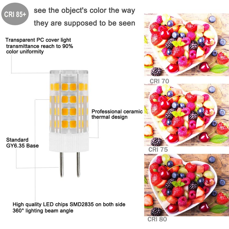 GY6.35/G6.35 AC/DC12V LED Bulb 4W Equivalent to 35-40W GY6.35 Halogen
