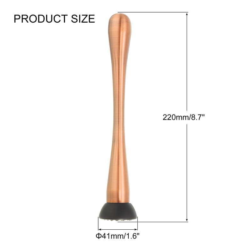 uxcell 9 Inch Stainless Steel Muddler for Cocktail Bar Drink