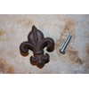 Pack of 10 Cast Iron Fleur De Lis Knobs Cabinet