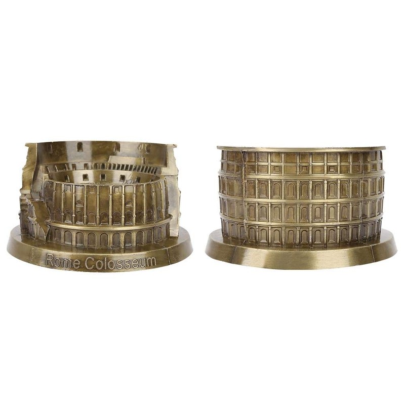Biitfuu Metal Rome Colosseum Model, Retro Bronze Antique Architecture Handmade