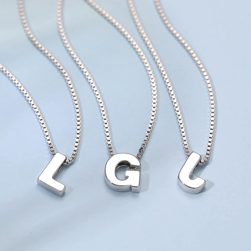 Candyfancy 1.0mm 18 inch 925 Sterling Silver 26 Small Letters