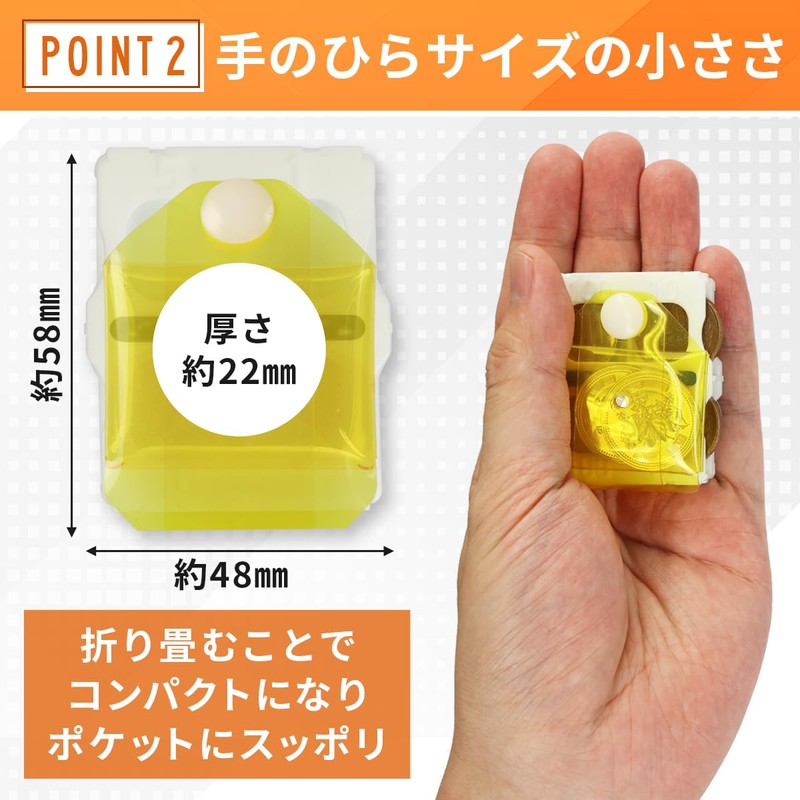monakaya Coin Holder Coin Purse, Mini Wallet, Palm Size, Small,