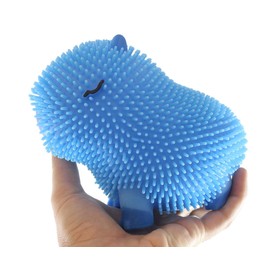 1 Capybara 6" Puffer Air- Filled Squeeze Stress Balls - Large Rodent - Sensory, Stress, Fidget Toy (Random Color)