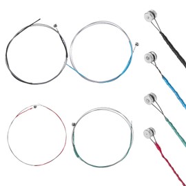 4 PCS Violin Strings Full Set, Universal Carbon Steel Copper Wound with Copper-Plated Ball End Classic Steel Strings for Instruments 4/4 3/4 1/2 1/4 Violin