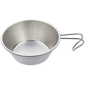 Captain Stag UH-46 Shera Cup CS Stainless Steel Shera Cup, 11.8 fl oz (320 ml), Stainless Steel, Made in Japan, Made in Japan, Made in Tsubame Sanjo, Silver (Hairline Processing)