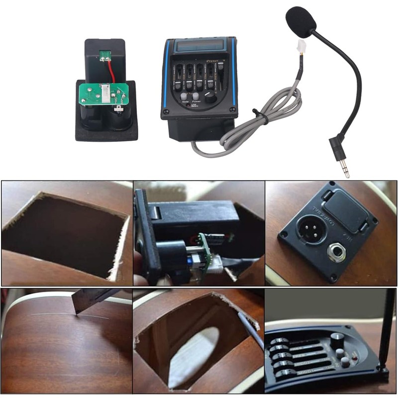 Bstinay 5 Band Preamp Piezo Pickup for Acoustic Guitar EQ