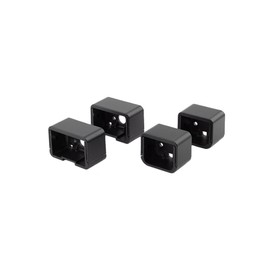 Deckorators Textured Black Aluminum Contemporary Rail Horizontal Bracket Kit (2-Piece, 4-Pack)