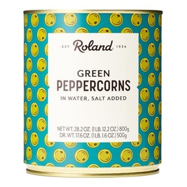 Roland Foods Green Peppercorns in Brine, Specialty Imported Food, 28.2 Ounce Can, Pack of 1
