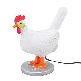 Taxidermia - Lámpara de huevo de gallina, lámpara de pollo, divertida luz de huevo de gallina de resina realista, lámpara LED de huevo de gallina, bonita luz nocturna para niños, para recámara