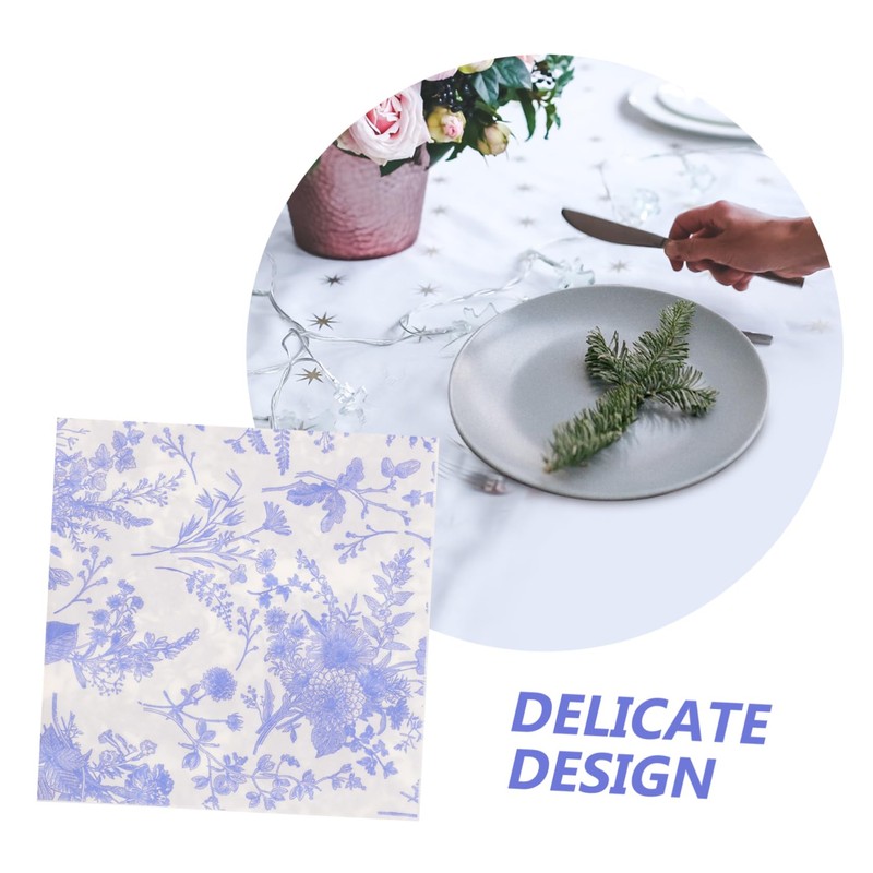 CHILDWEET Leaf Printed Napkins Soft Household Napkins for Parties Weddings