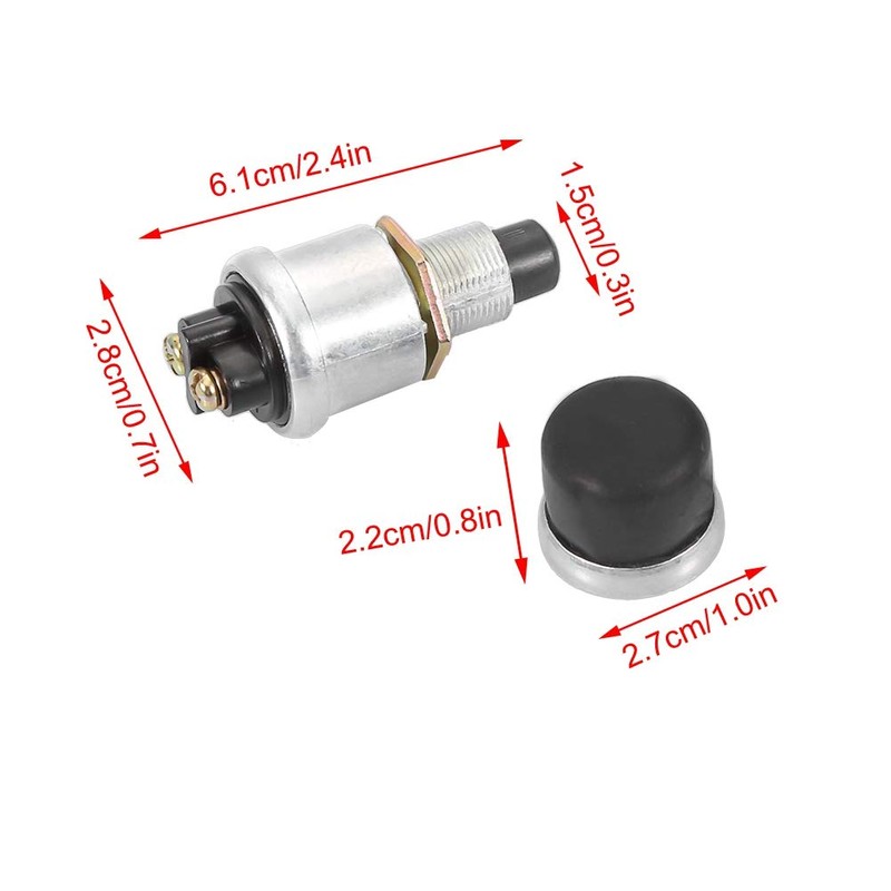 Horn Button Push Switch, 2Pin 12V 20A Waterproof Switch Push