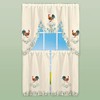 Collections Etc Rooster Embroidered Kitchen Window Curtains