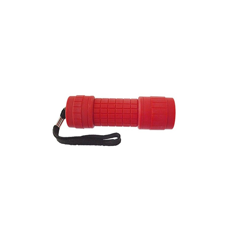 AB Tools 9 LED Red Torch Light Mini Flashlight Camping