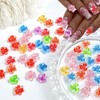FINGCRO 60PCS Flower Nail Art Charms 3D Hawaii Flowers Nail