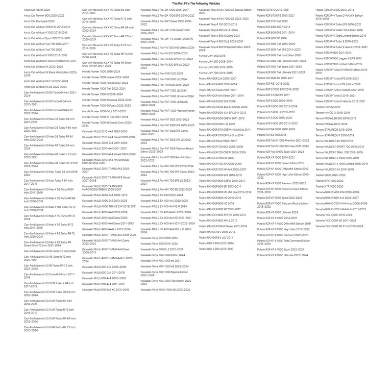 Tusk UTV Mirror Kit For KAWASAKI MULE 4010 4x4 2009-2024