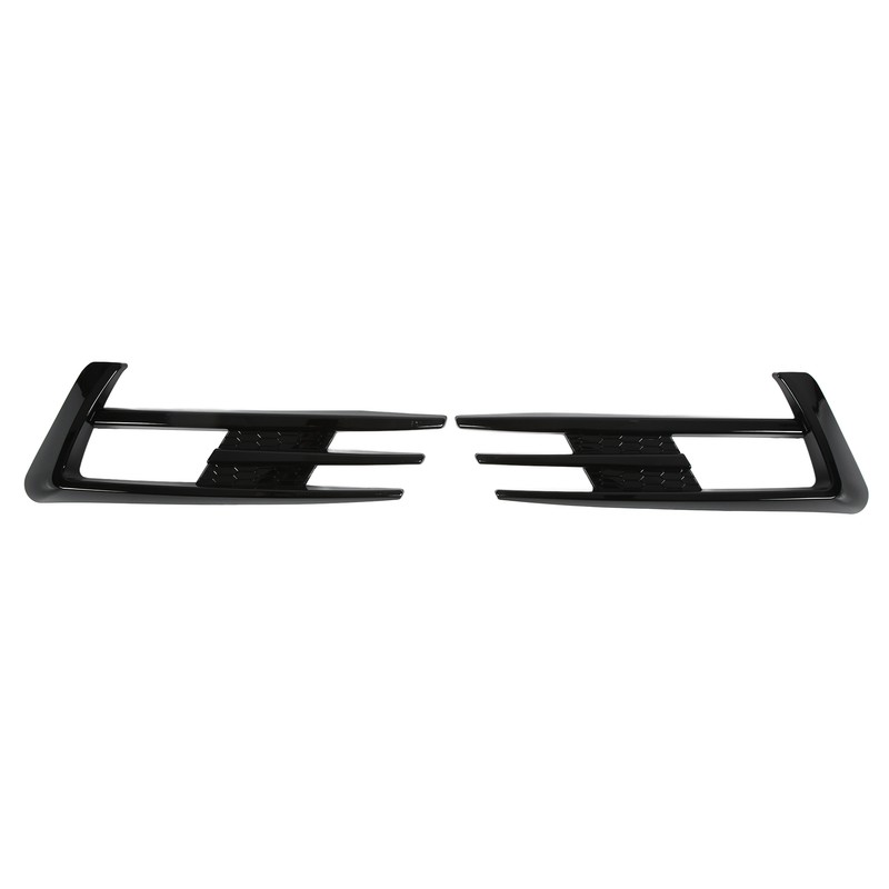 Glossy Black Front Fog Lamp Eyebrow Eyelid Cover Trim Replacement