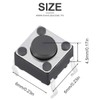 DAOKAI 100PCS Tactile Tact Push Button Micro Switch 4Pin 6x6x4.5mm