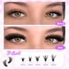 Eyelash Extensions Set, 200 Pieces, Fluffy Artificial Eyelash Clusters, Lashes