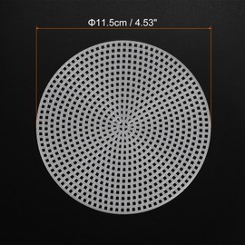 HARFINGTON 30Pcs Round Plastic Canvas Mesh Sheets 4.53 Inch/11.5cm Circle Blank Canvas Shape Mesh Mat White for Embroidery Knit Crochet Crafting Needlework