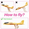 IJRPLM 4 Pack Foam Airplanes, 4 Color 17.5" Large Throwing