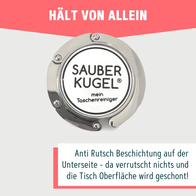 Sauberkugel Smart Bag Holder - Compact, Practical & Anti-Theft -