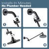 BRIGHT SHOWERS 15 Inch Extra Long Shower Head Extension Arm,