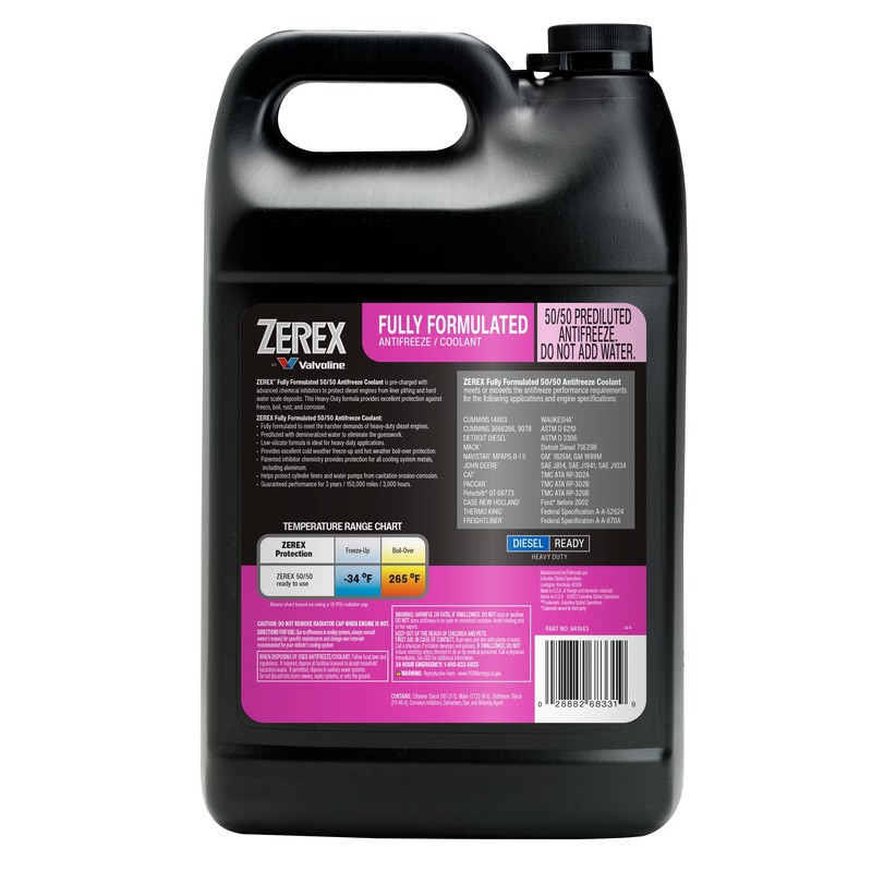 Zerex Fully Formulated Pink Heavy Duty 50/50 Ready-to-Use Antifreeze Coolant
