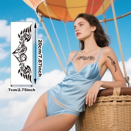 ELANE 19 Sheets Tramp Stamp Temporary Tattoo,Fake Temporary Tramp Stamp Tattoo Stickers for Women Grils Men