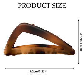 KEUKORZ Triangle Hair Claw Clips Non-slip - 6Pcs Large Claw Clips Strong Hold for Women’s Thick Hair - Fashion Accessories for Styling Holidays Makeup Washing Face(6 Colors)