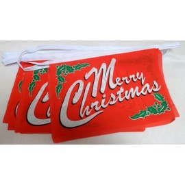 9m 30 Flag Merry Christmas Xmas Material Celebration Bunting