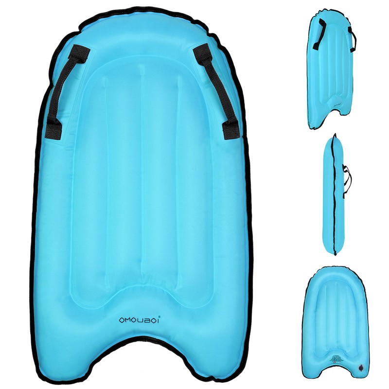 Inflatable Surfing Board with Handles Surfing Body Board Folding Beach