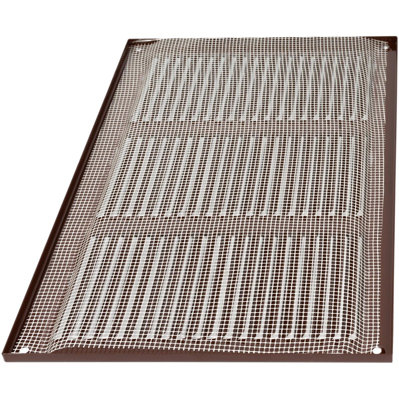 Repa Market 12x8 Inch Air Vent Cover/Brown Galvanized Steel Louvered