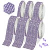 MLGDA 6 Rolls Self Adhesive Dream Purple Crystal Rhinestone Strips