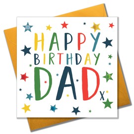 Pom Pom POM016 "Happy Birthday, Dad" Greeting Card,orange|beige|green|red