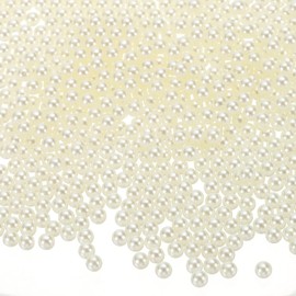 PATIKIL 7500 Pieces Vase Fillers Pearls, 4 mm Vase Filler Pearl Bead Vase Centerpieces Floating Pearl Bead No Hole for Vase Decoration, Cream