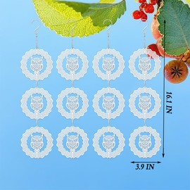 12PCS Bird Deterrents for Outside Patio, Stainless Steel Reflectors to Keep Birds Away, Woodpecker Deterrent for House，Bird Scare Devices to Keep Pigeons Away from Your Garden (owl)