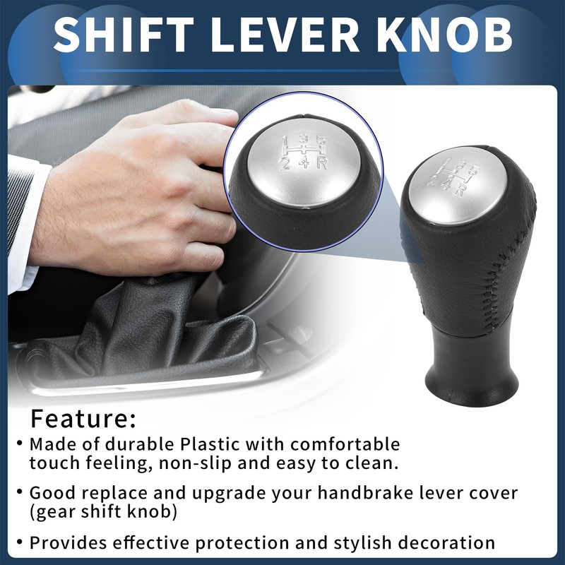 INFINAUTO 5 Speed Gear Shift Knob Front Automatic Transmission Shift
