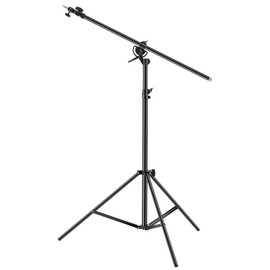 Happybuy Air Cushioned Aluminum Light Stand, Max Height 12.8 ft/390 cm, Adjustable Photography Stand with Boom Arm, Sandbag, 5kg Max Load, 1/4 in Screw for Studio Lights